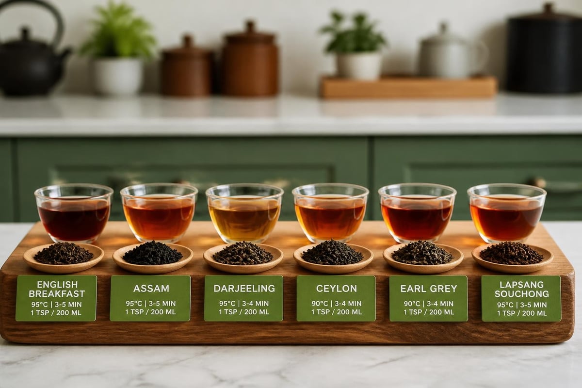 Black tea brewing parameters