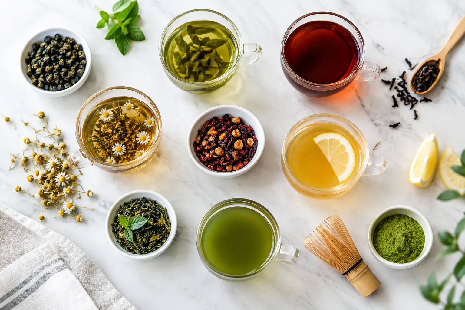 Tea options at a glance: flavor, style, and brewing