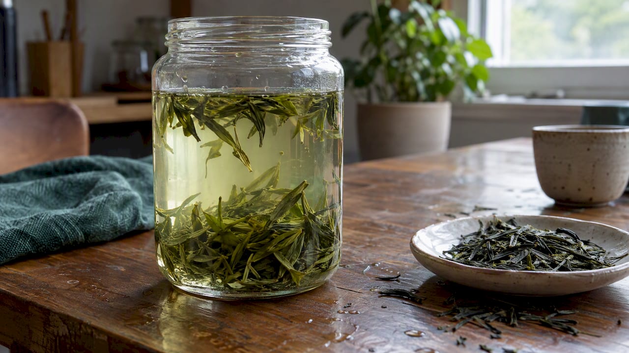 Feuilles entières de sencha infusées à froid