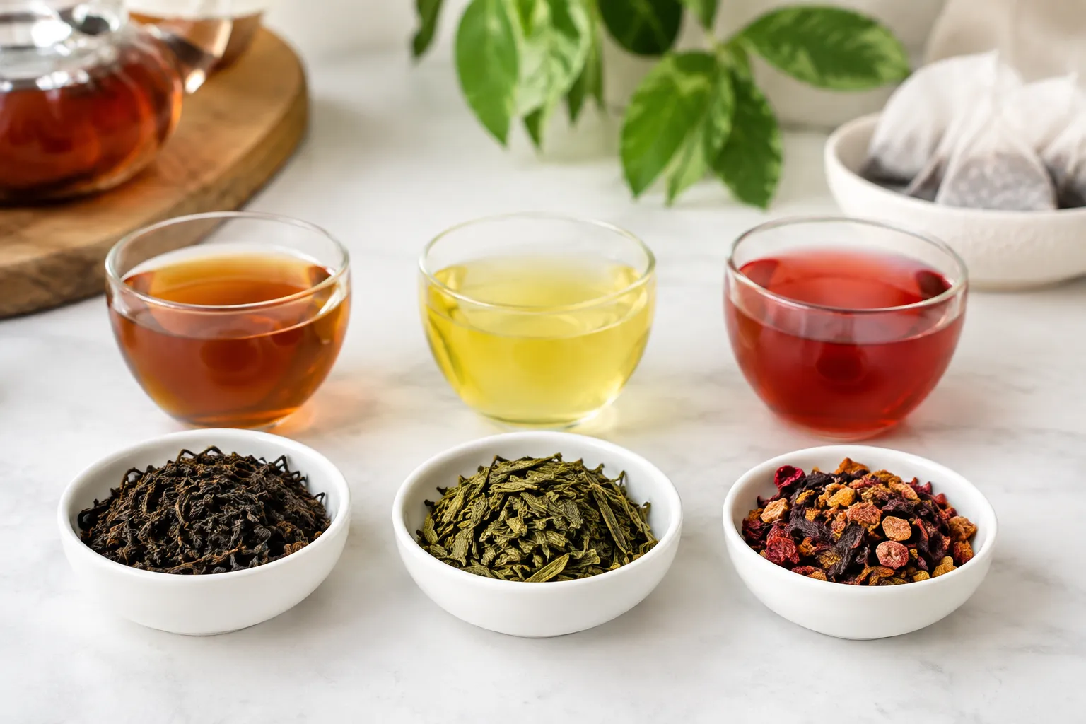 Choose loose leaf teas by type and flavor