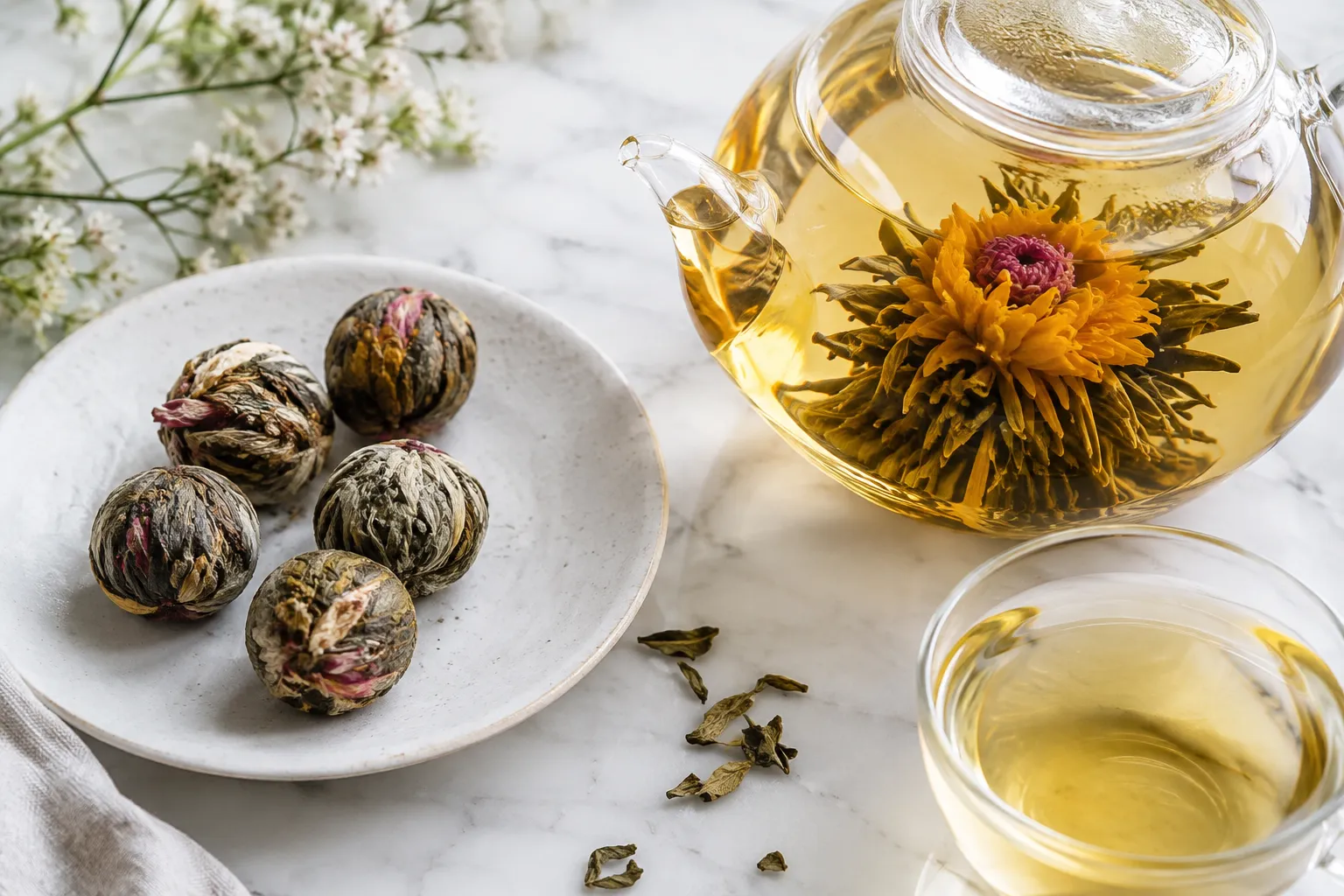 What flowering tea is and how it blooms
